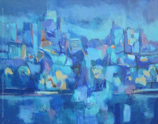 Paisaje azul