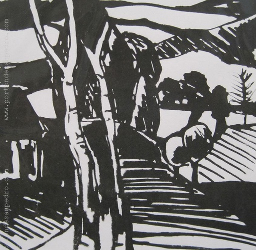 Paisaje con árboles II