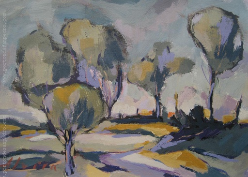Paisaje con árboles III