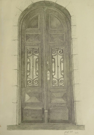 Puerta de la casa de Alfredo Arocena