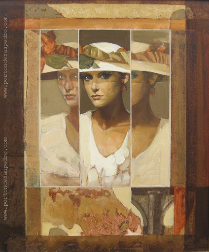 Mujer con capelina
