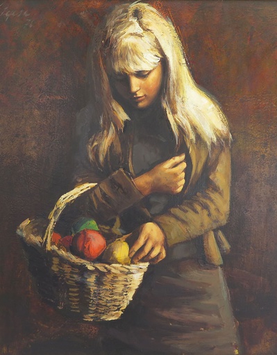 Niña con canasta