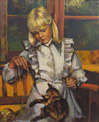 Niña y su gato