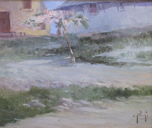 Casa y cerezo