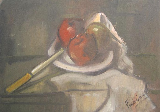 Bodegón con manzanas