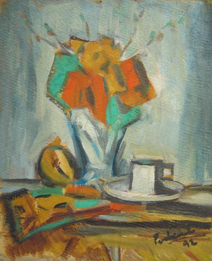 Flores y un café