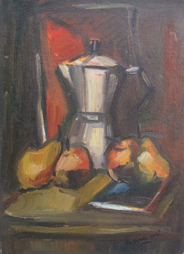 La cafetera blanca