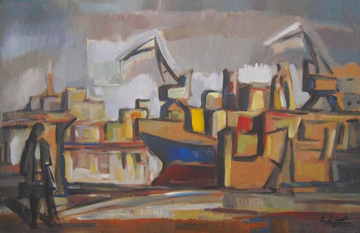 Puerto con figura