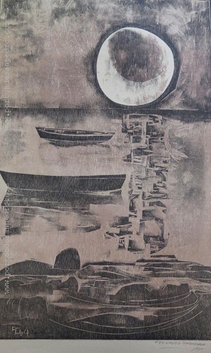 Barcas y luna II