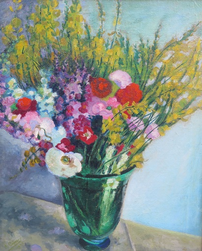 Jarrón con flores