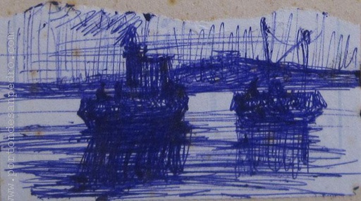 Boceto Puerto de Montevideo