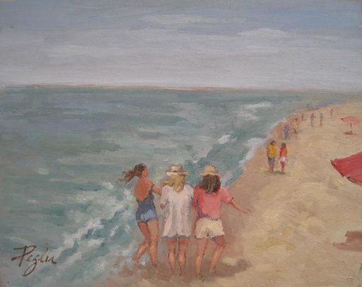 En la playa