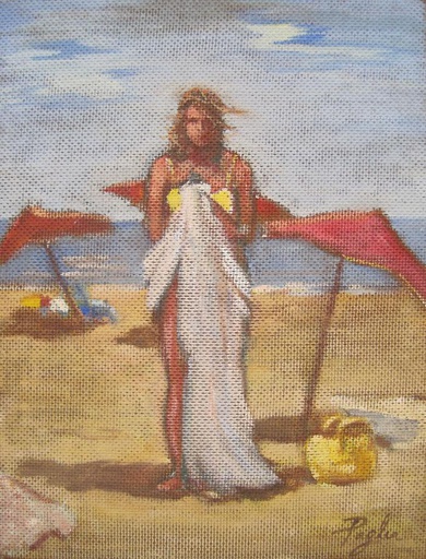 Mujer en la playa
