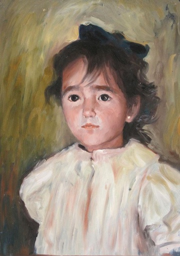 Niña de blusa blanca