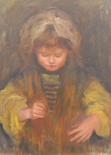 Niña en ocres