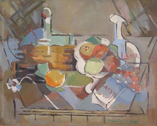 Bodegón con frutas