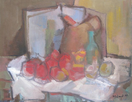 Bodegón con manzanas