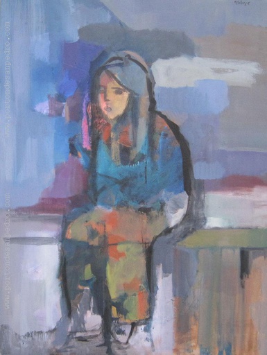 Niña de azul