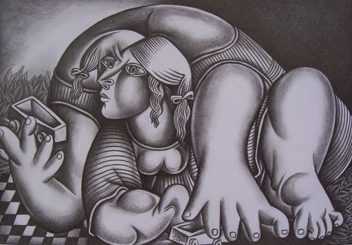 Niña con juguetes