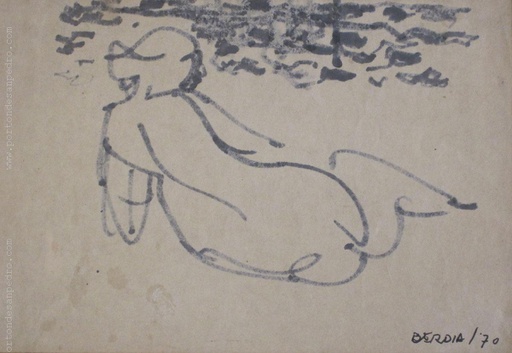 Desnudo en la playa