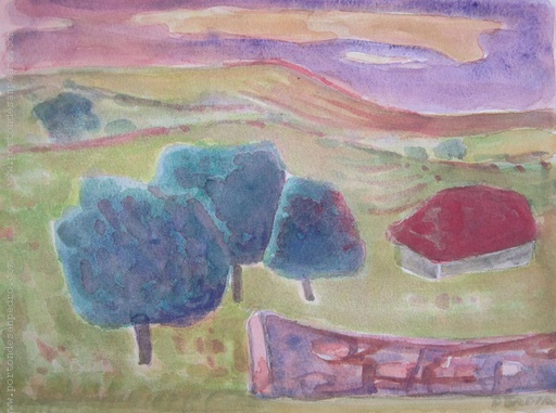 Rancho y colinas