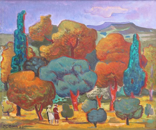 Verde en el otoño