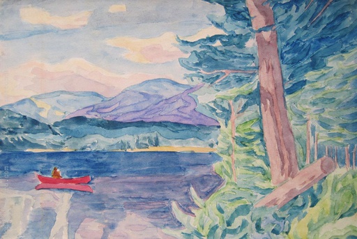 El barco en el lago