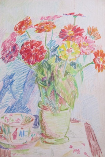 Jarrón con flores