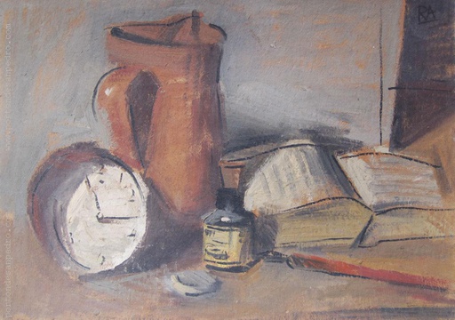 Bodegón con reloj